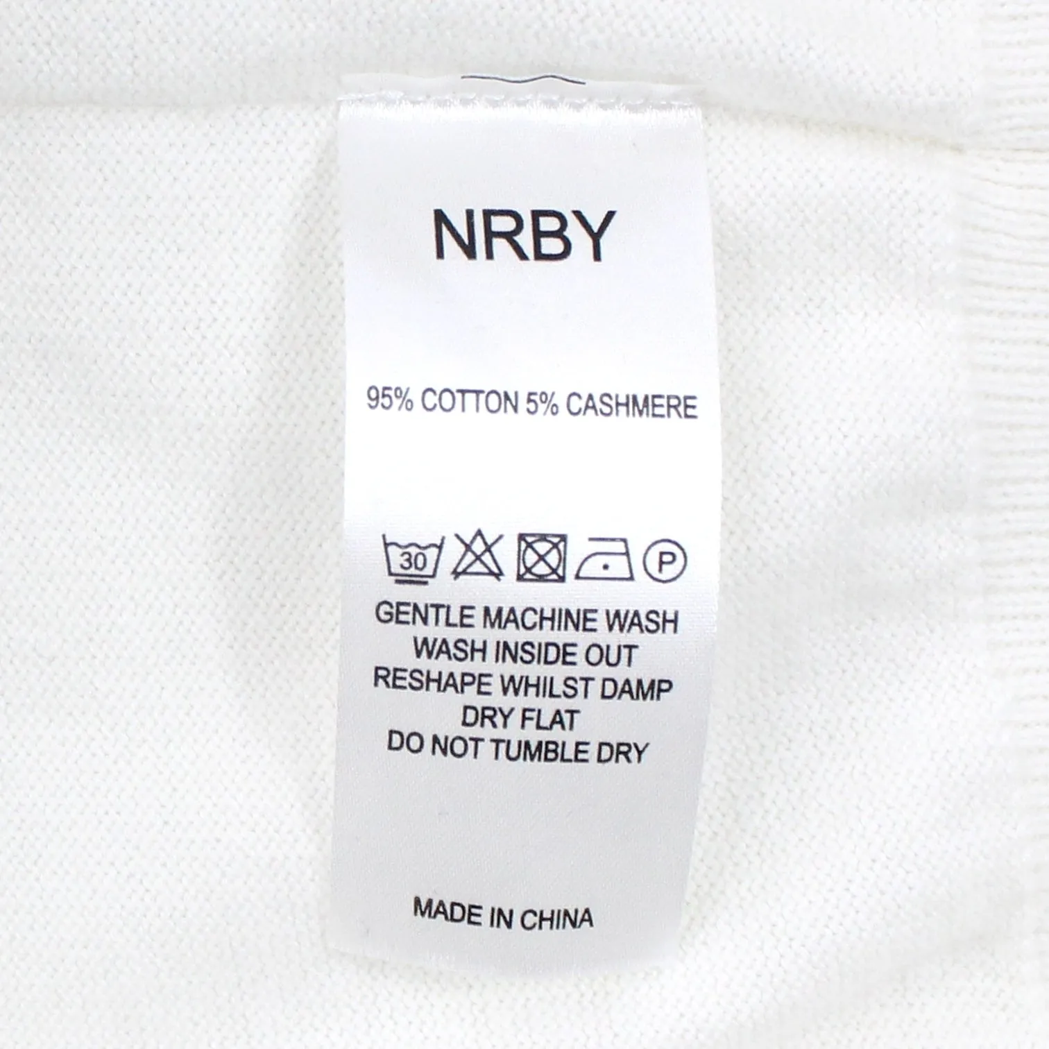 NRBY White Cashmere Mix Hoodie