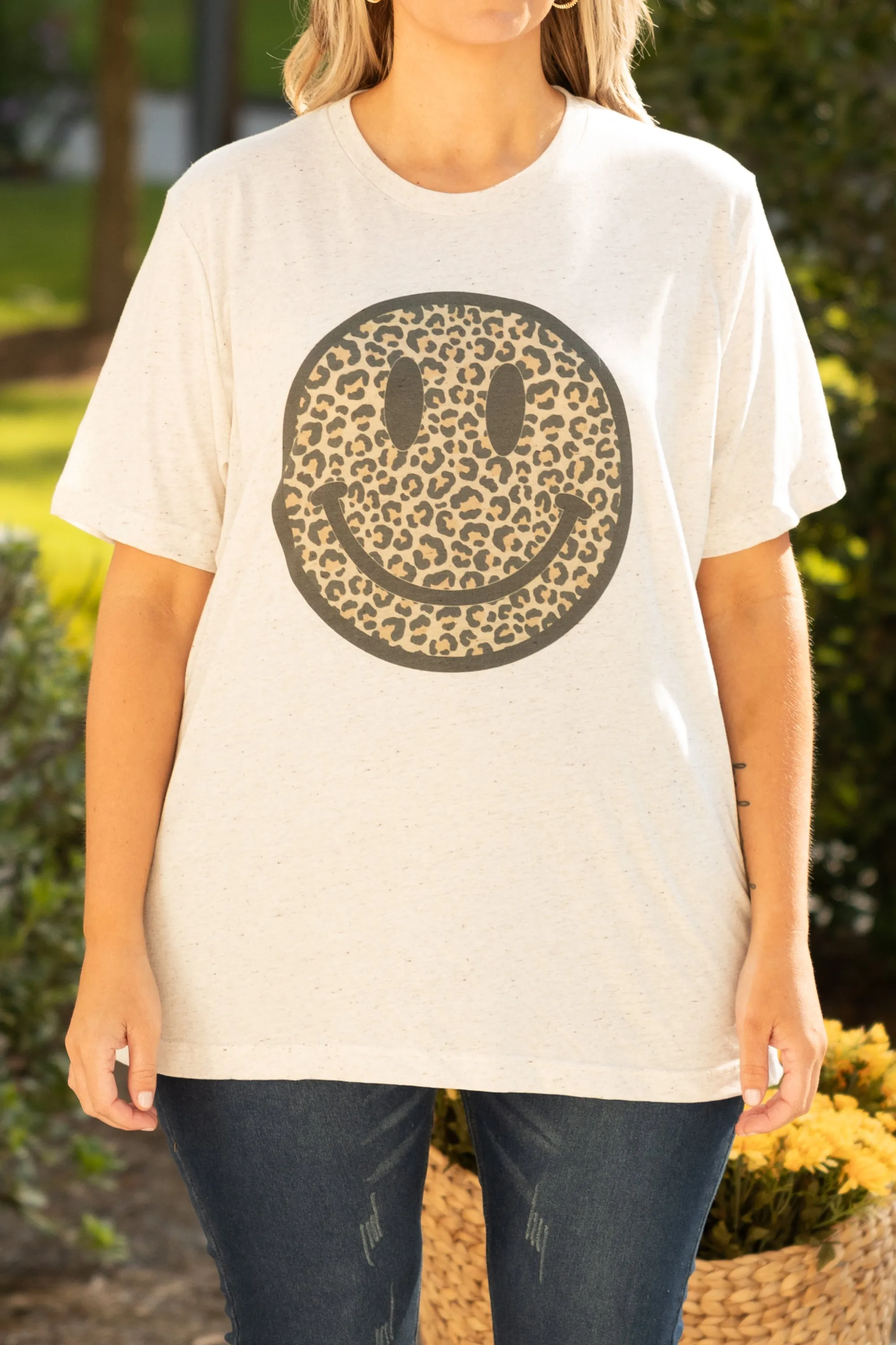 Oatmeal Smiley Face T-Shirt