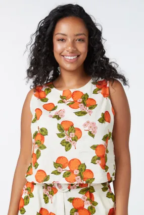 Orange Sleeveless Top