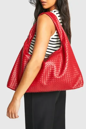 Oversized Woven Tote Bag