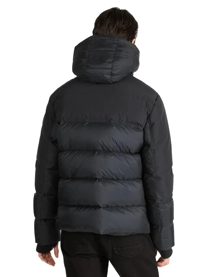 Pajar Griffen Mixed-Media Puffer Jacket with Det Dinner - BLACK