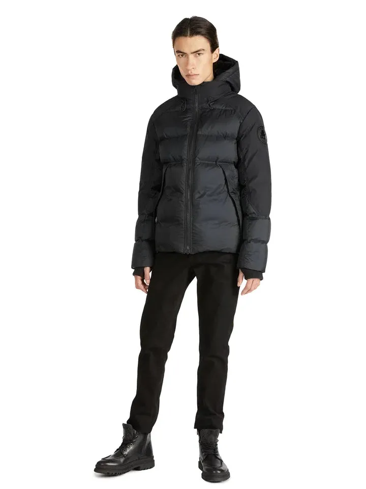 Pajar Griffen Mixed-Media Puffer Jacket with Det Dinner - BLACK