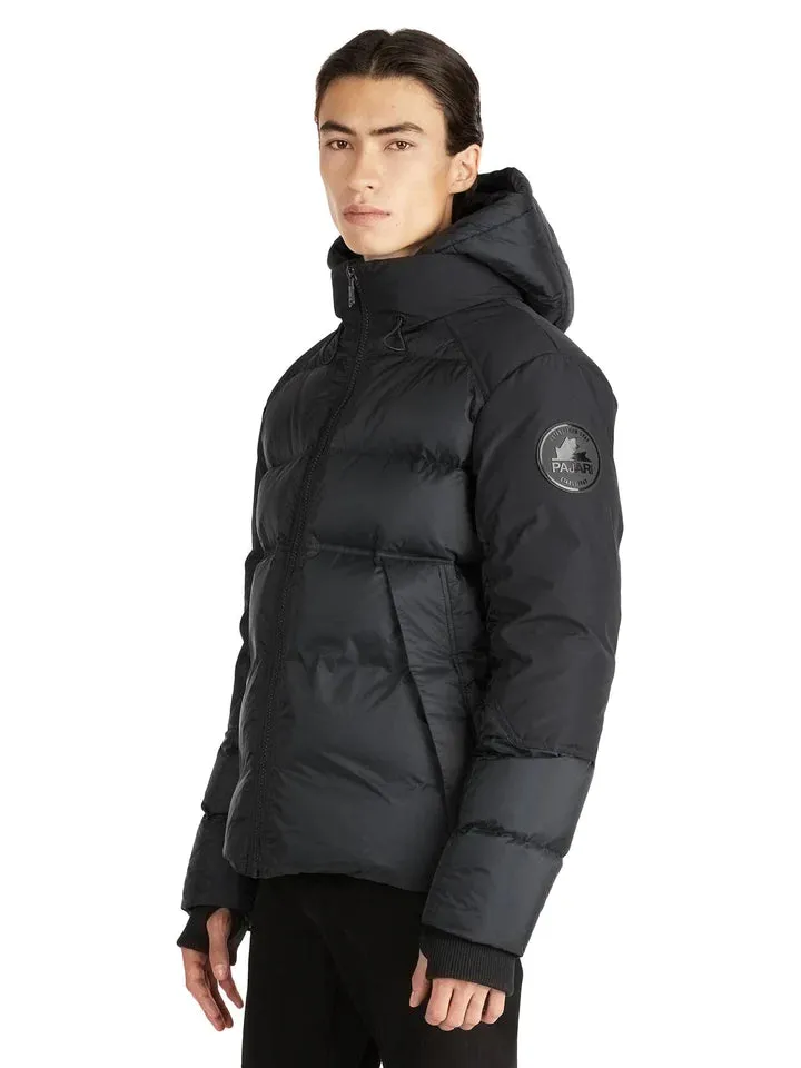 Pajar Griffen Mixed-Media Puffer Jacket with Det Dinner - BLACK