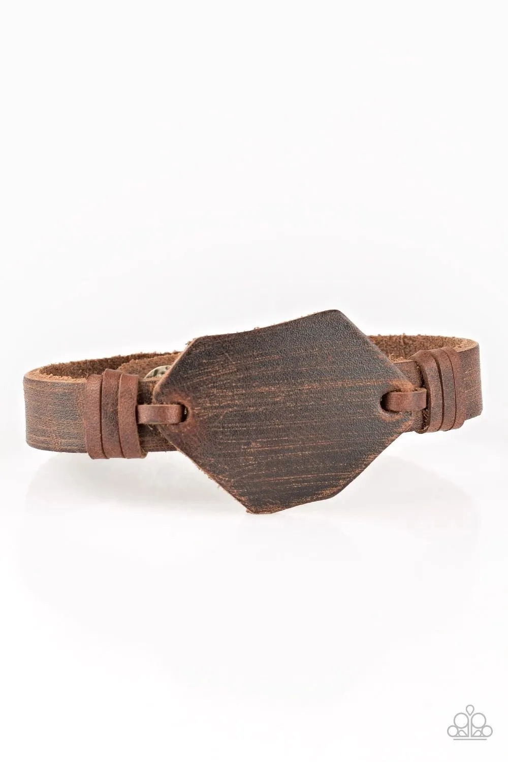 Paparazzi Boot Camp - Brown Urban Bracelet for sale.