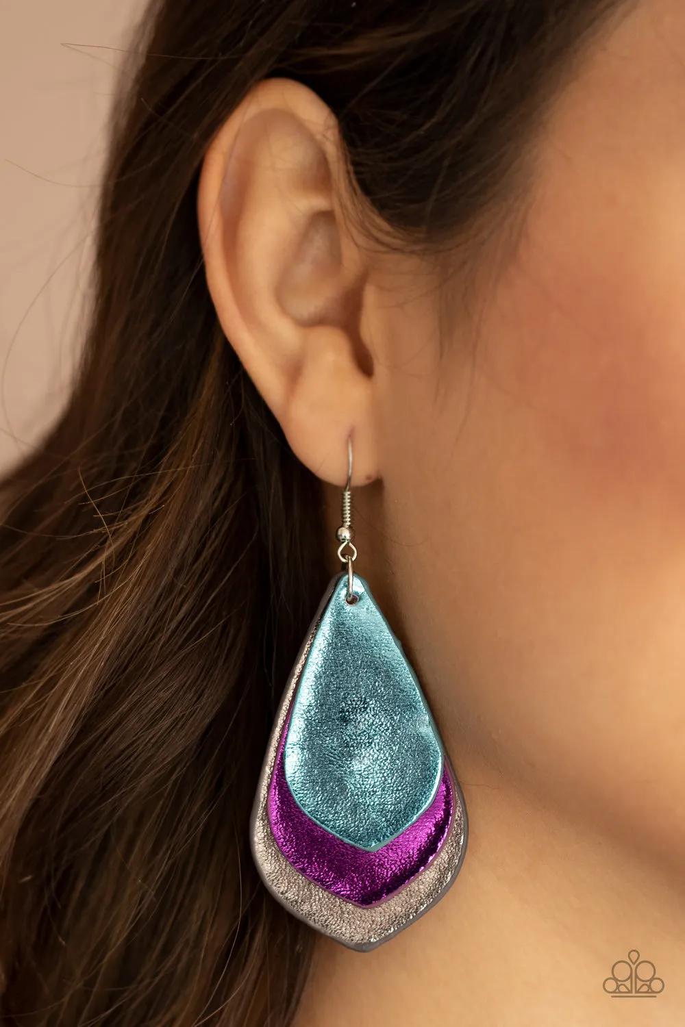 Paparazzi earrings with multiple glistening features