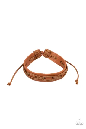 Paparazzi Men's Bracelet - Urban Macho Brown Mystery