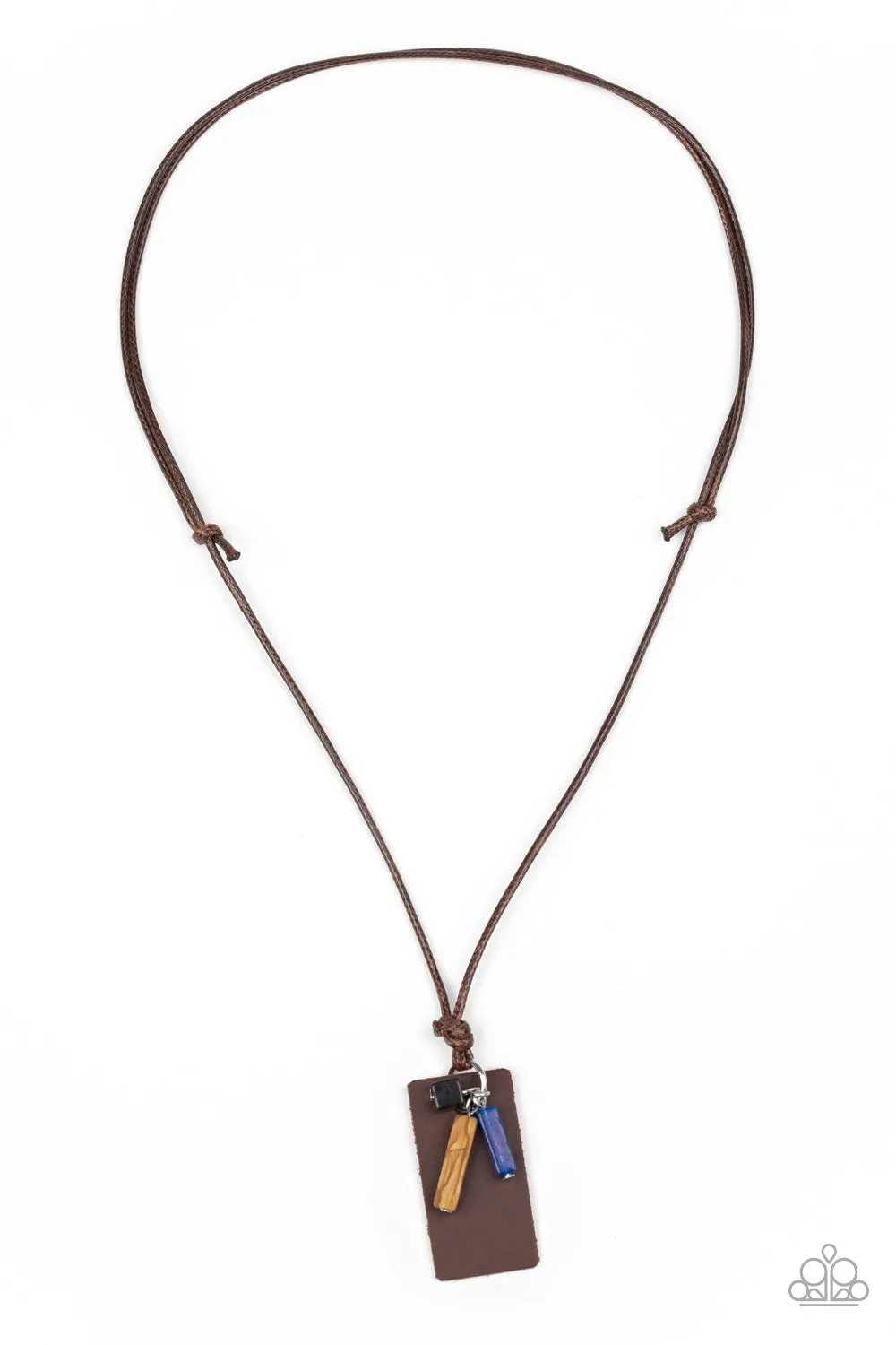 Paparazzi Mountain Scout - Brown Urban Necklace - Brown Urban Necklace Mountain Scout