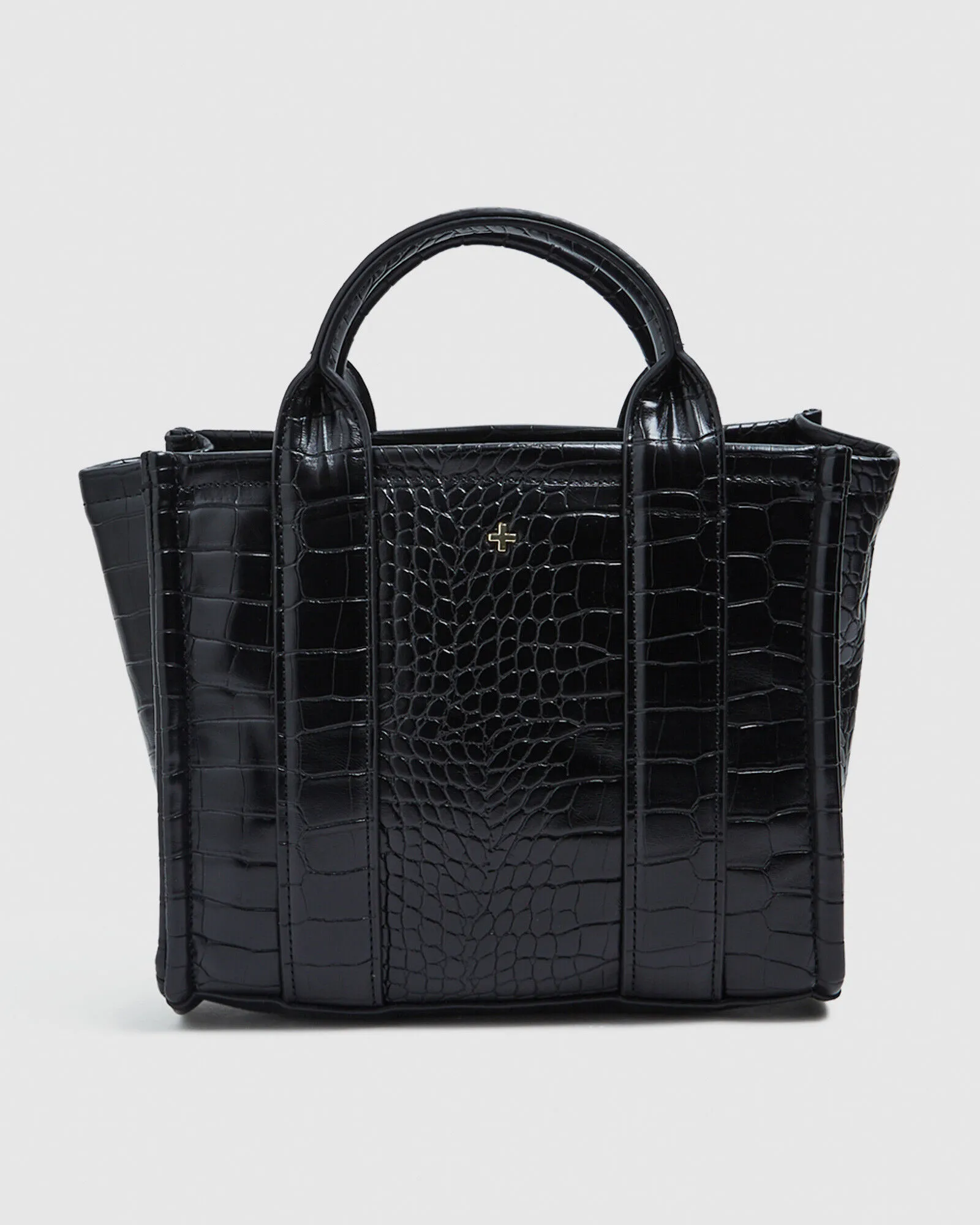 Peta + Jain Tryst Midi Tote Bag Croc Black