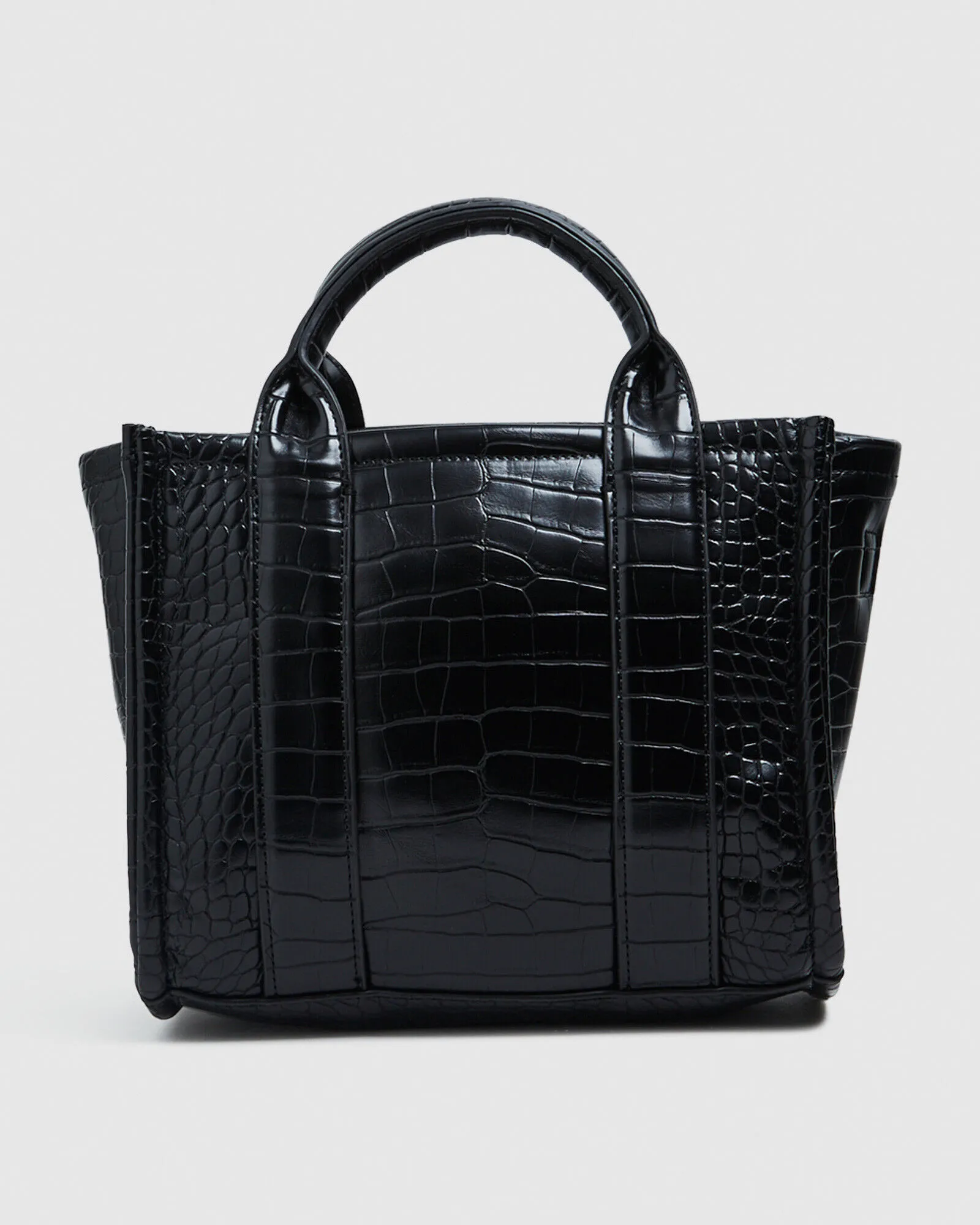 Peta + Jain Tryst Midi Tote Bag Croc Black