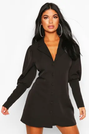 Petite Volume Sleeve Blazer Dress