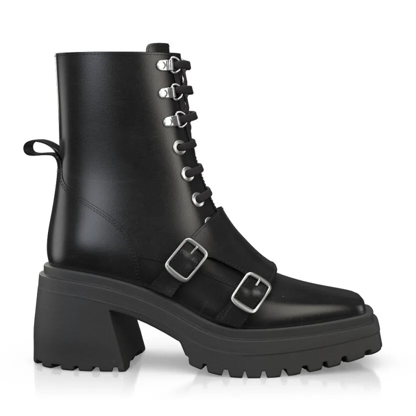 Platform Combat Ankle Boots 58876