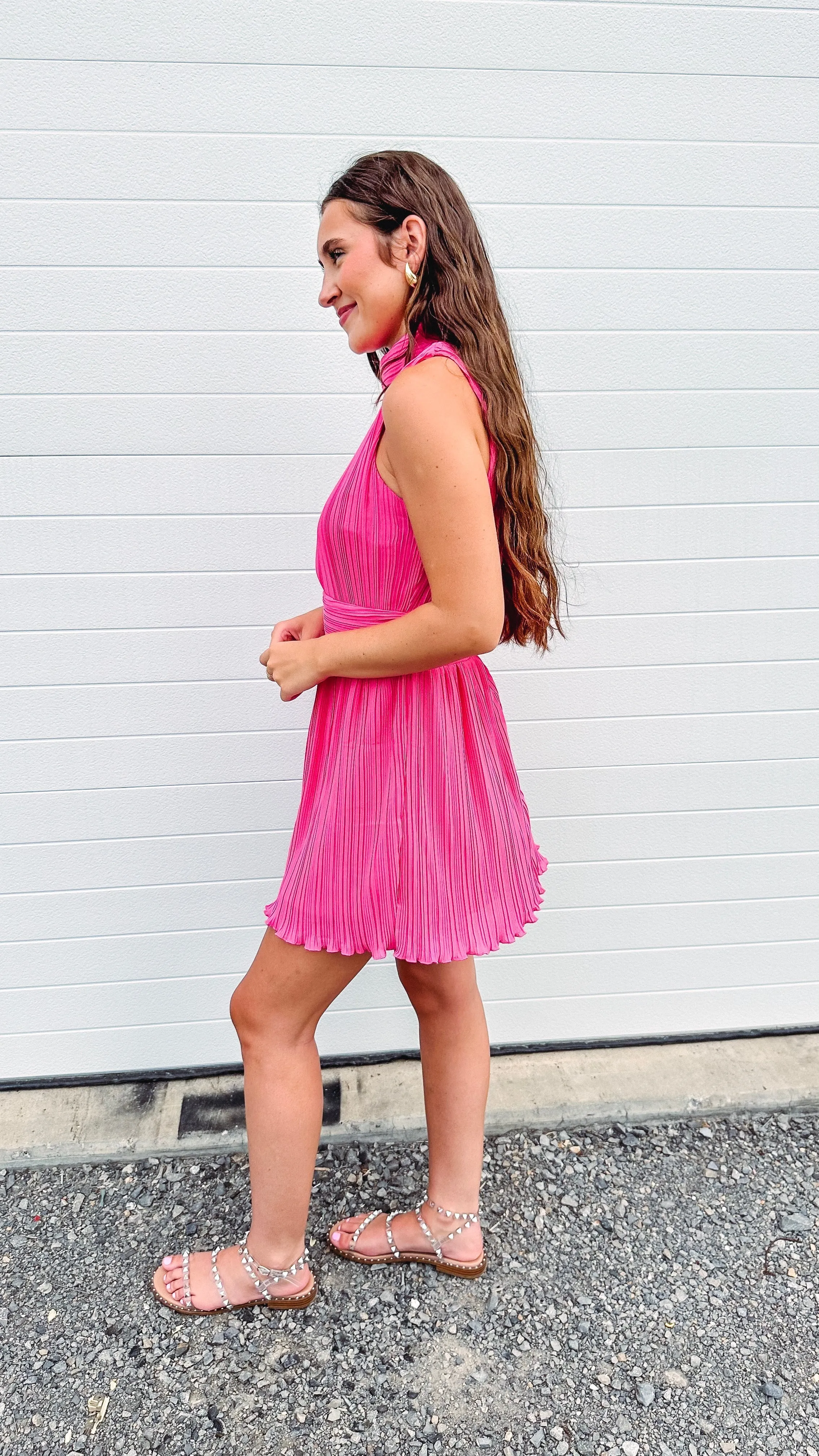 Pretty Pink Sleeveless Dress