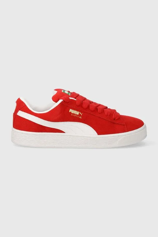 Puma leather sneakers Suede XL red color 395205