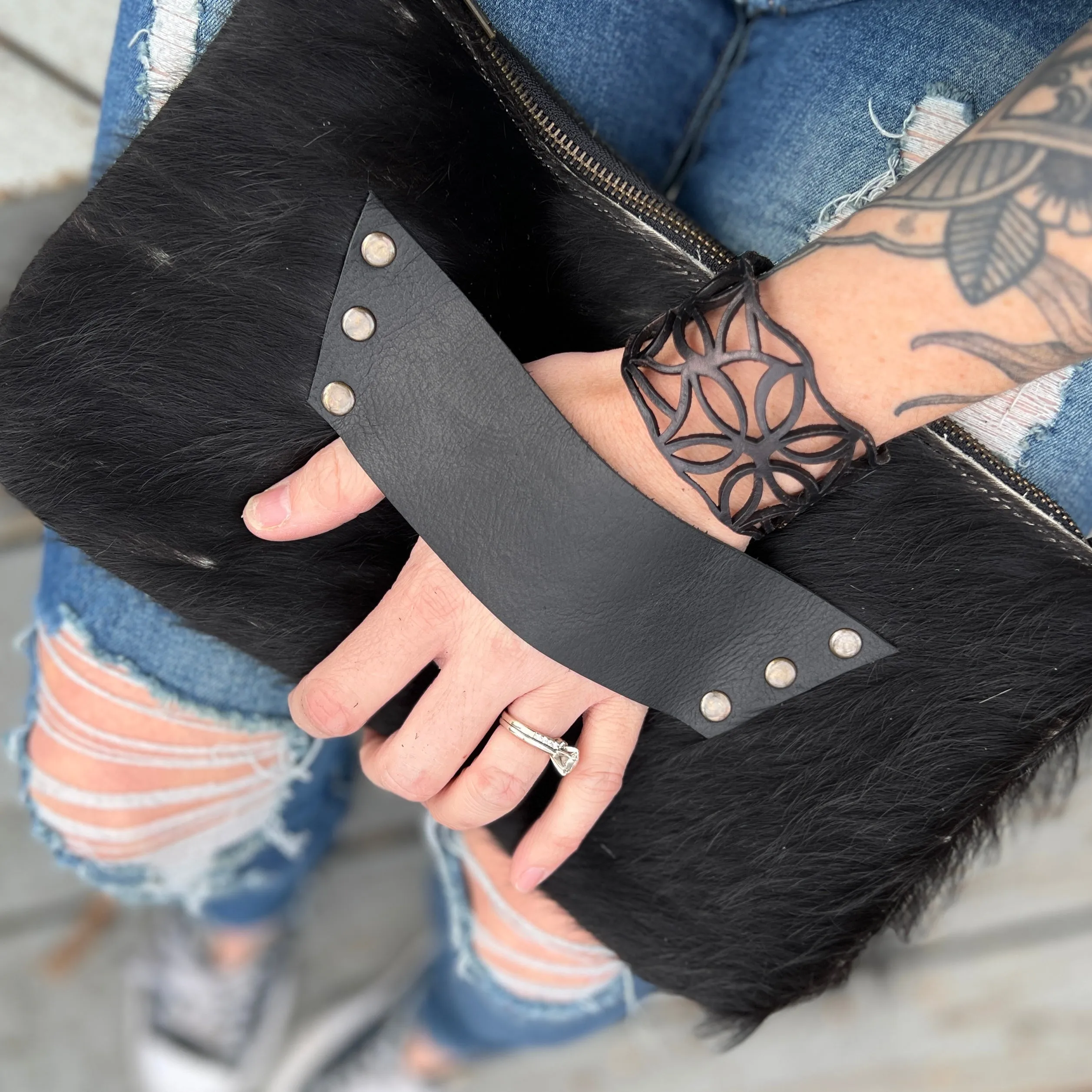 Raleigh Leather Clutch - Black Cowhide