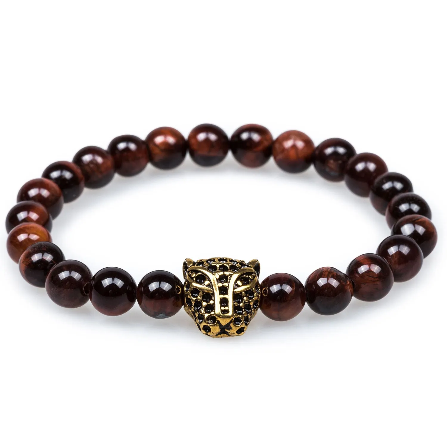 Red Tiger Eye Black Panther Bracelet in Florida