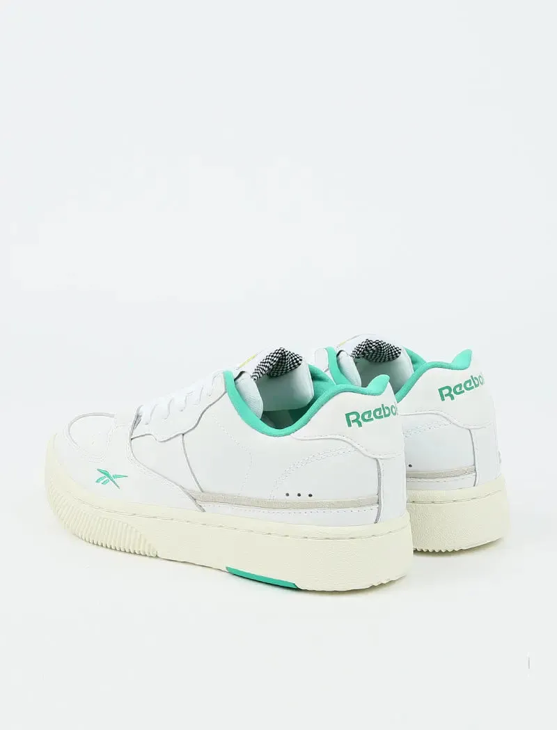 Reebok White Chalk Merald Dual Court Trainer