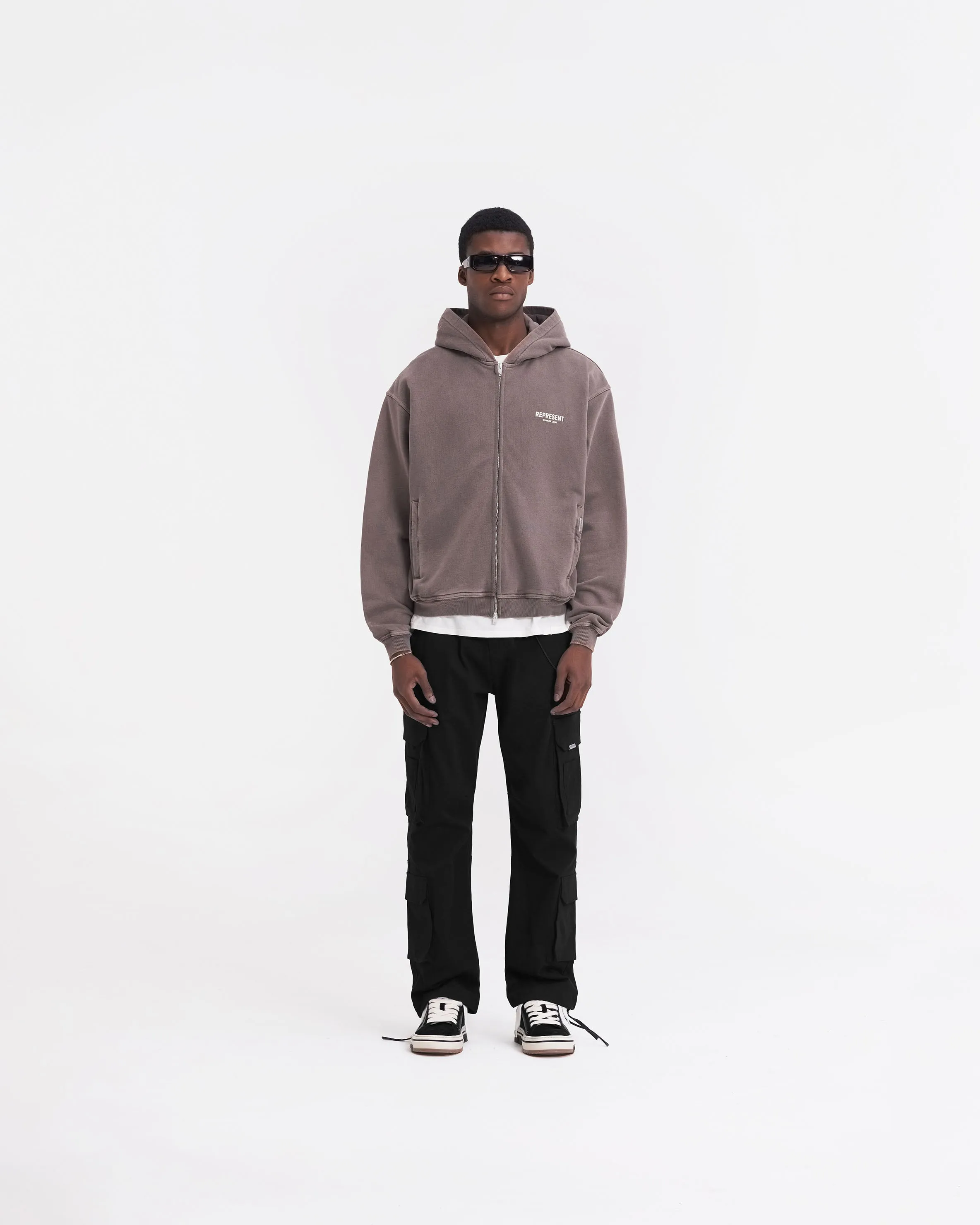 Represent Owners Club Zip Hoodie - Fog