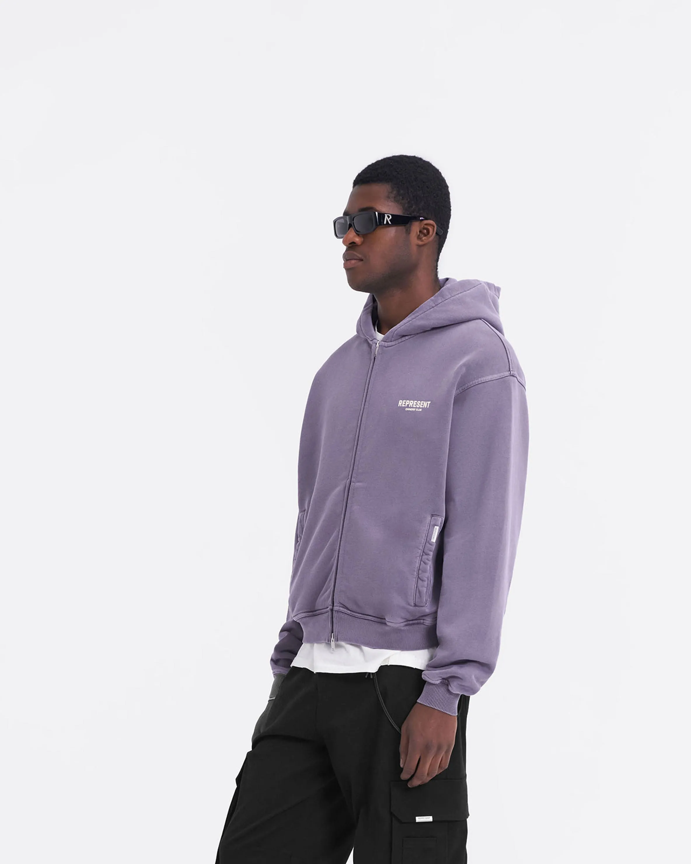 Represent Owners Club Zip Hoodie - Vintage Violet