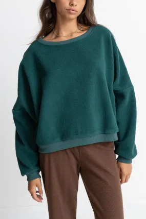 Reverse Fleece Sea Green, Slouchy Style