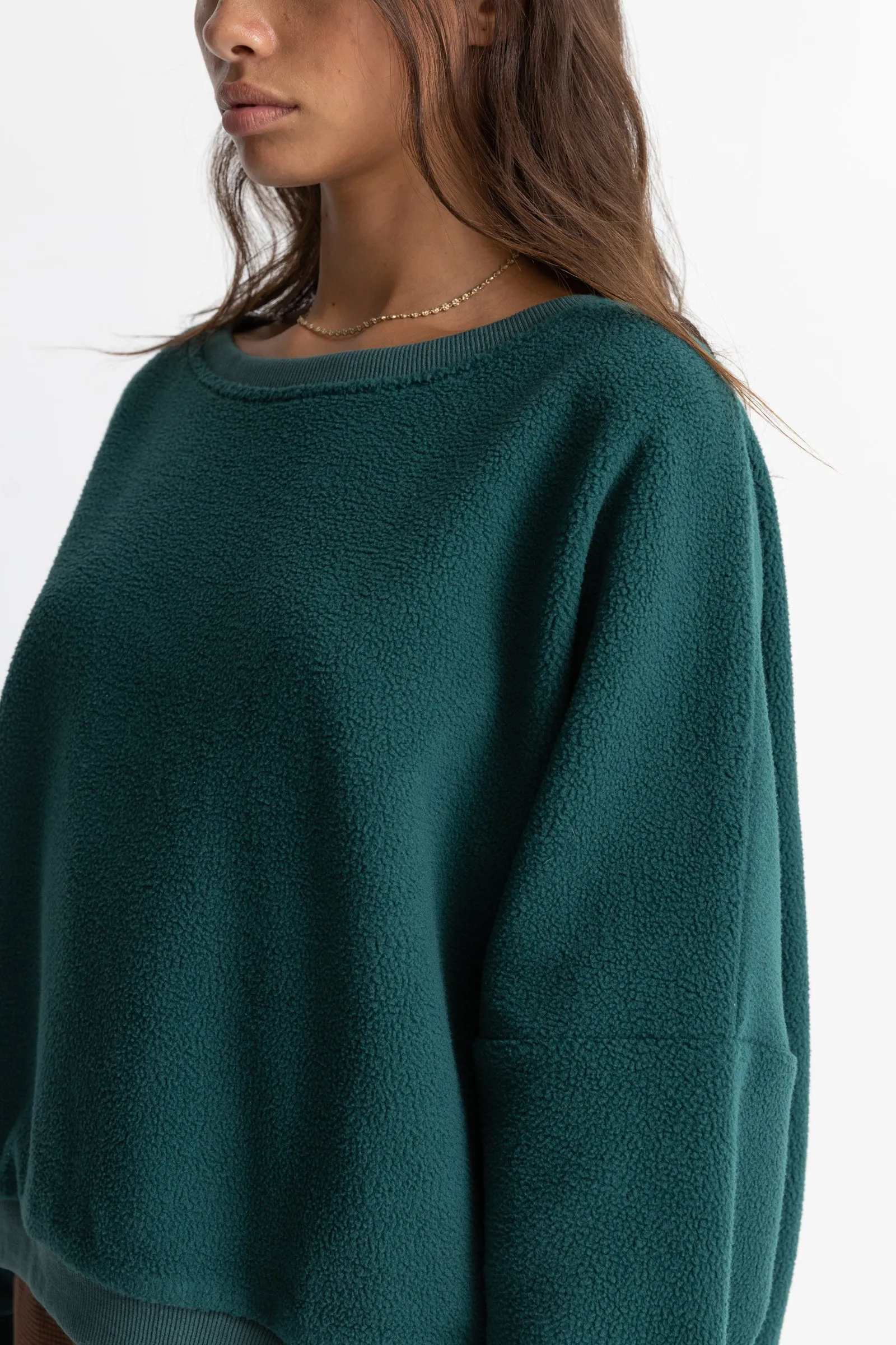 Reverse Fleece Sea Green, Slouchy Style