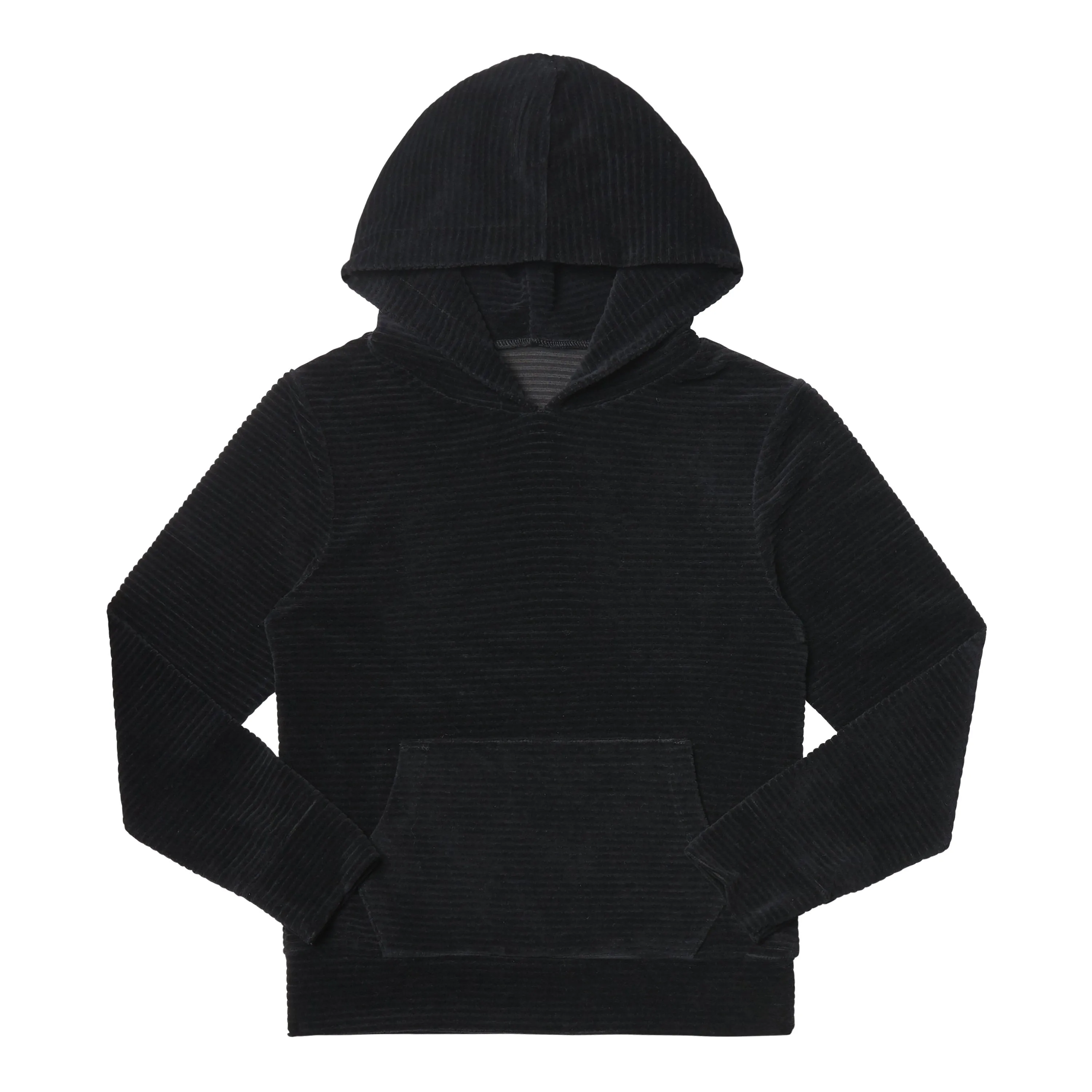 Rib Velour Hoodie