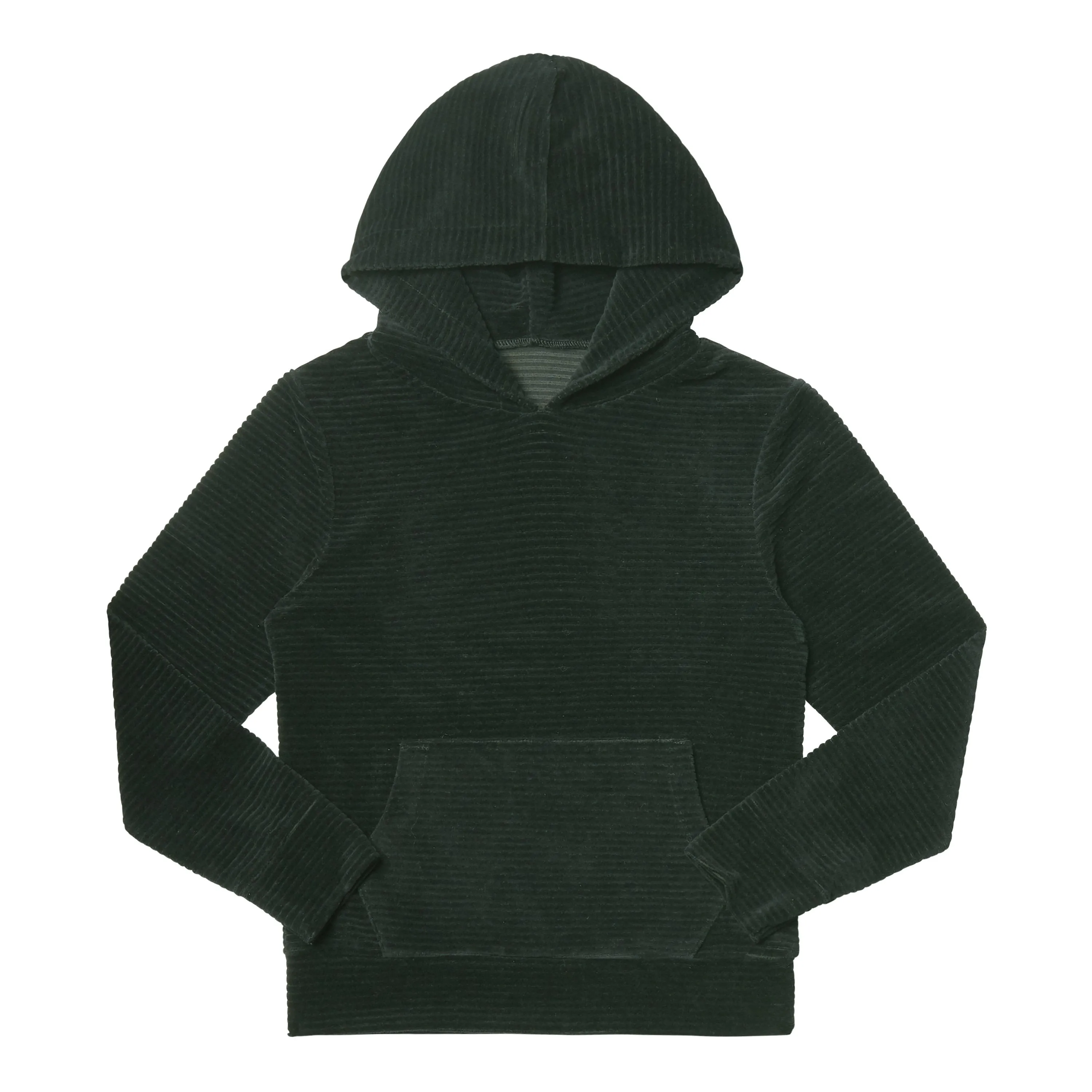 Rib Velour Hoodie