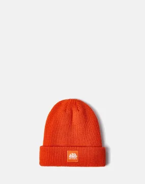 ribbed knit beanie with logo