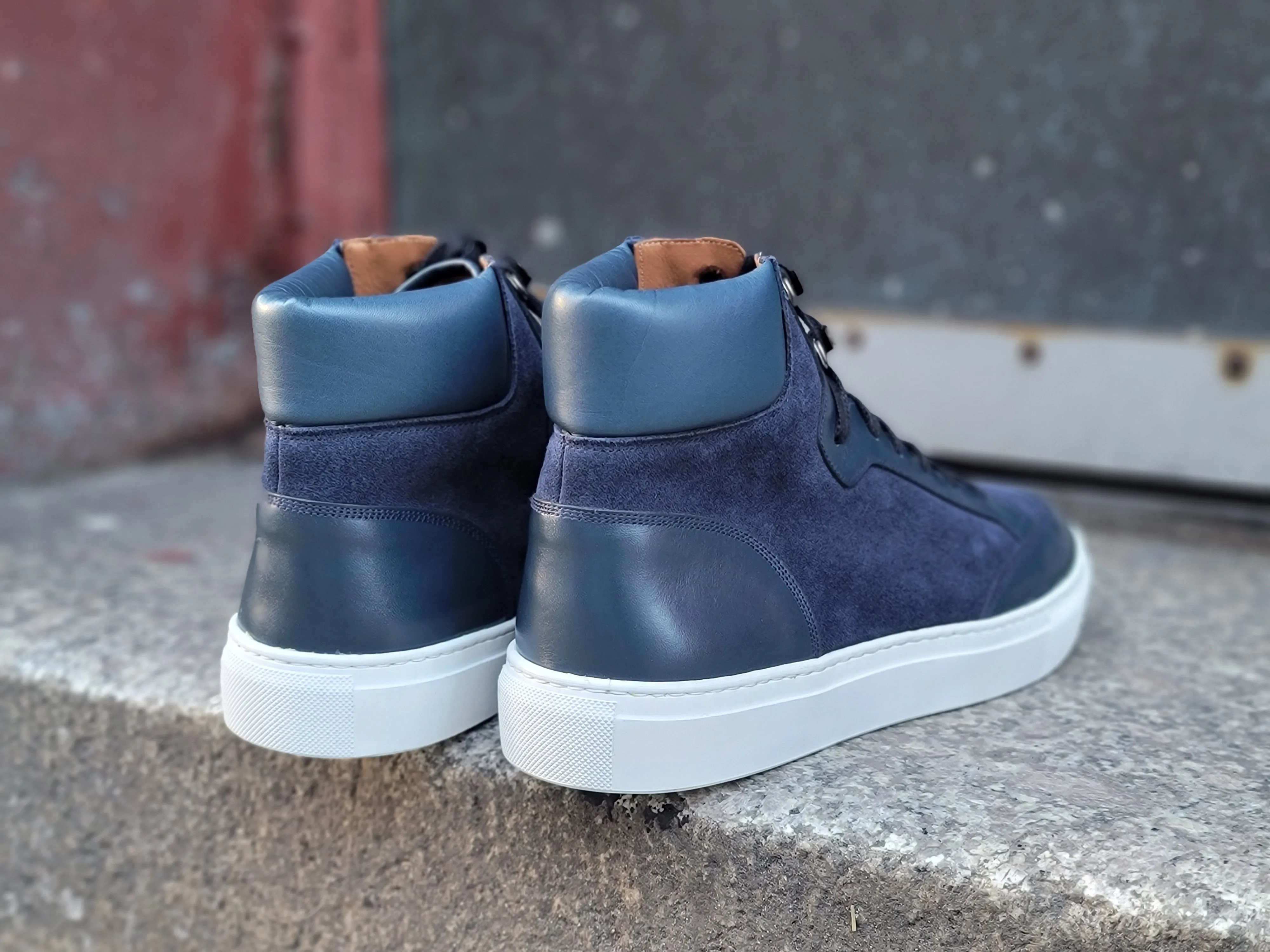 Richland Navy Calf Navy Suede White Sole - Shop Now