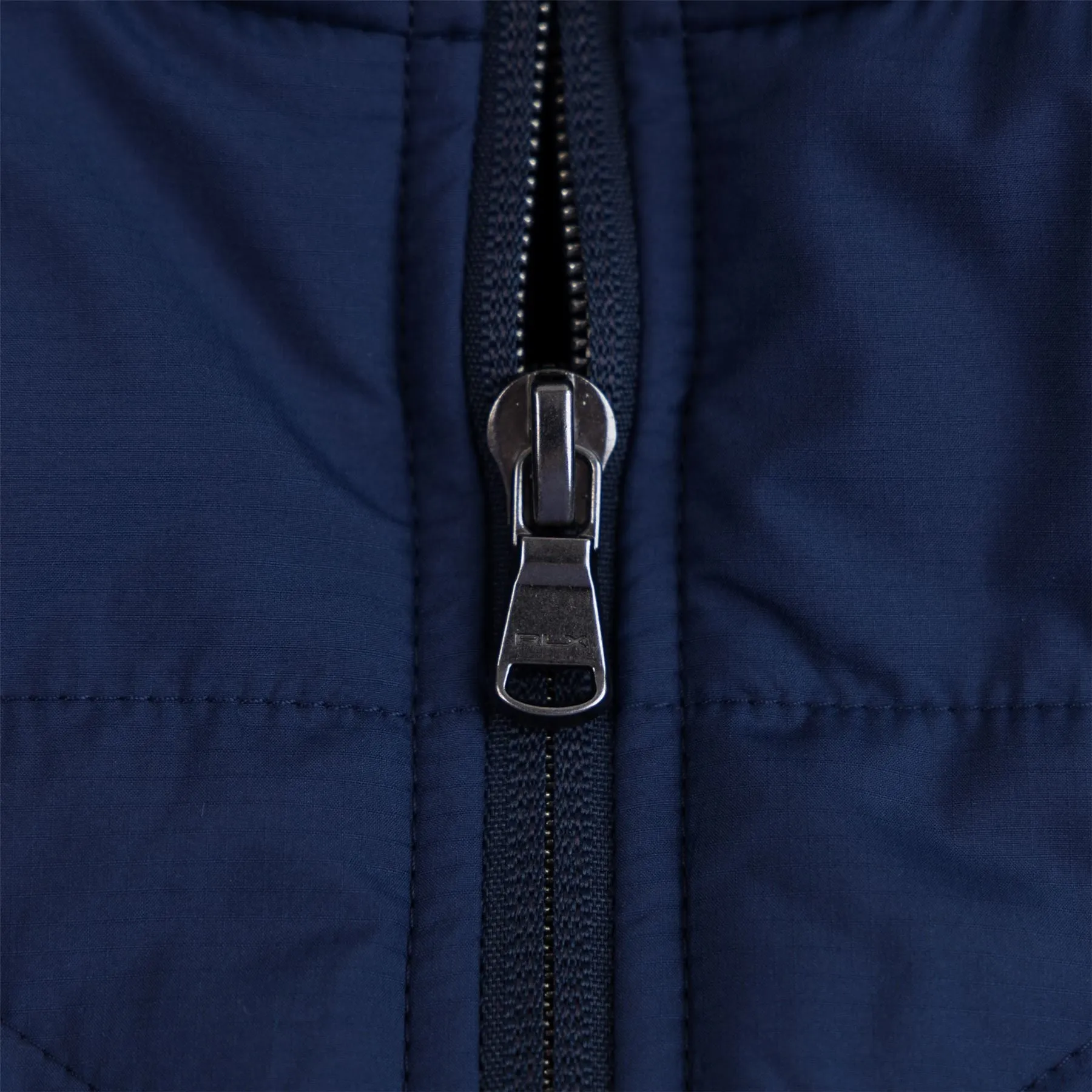 RLX Classic Fit Full Zip Cool Wool Hybrid Gilet Navy SS24