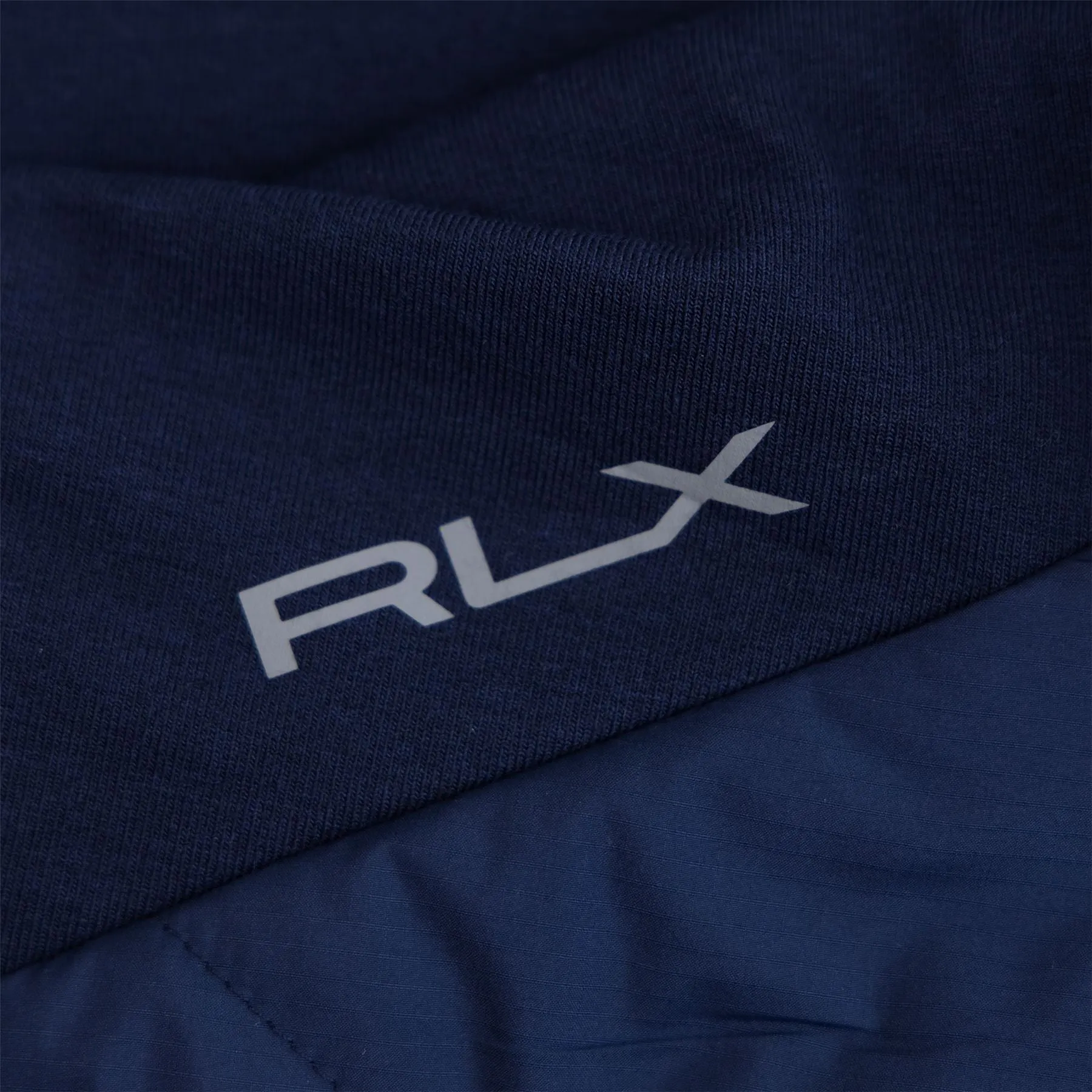 RLX Classic Fit Full Zip Cool Wool Hybrid Gilet Navy SS24