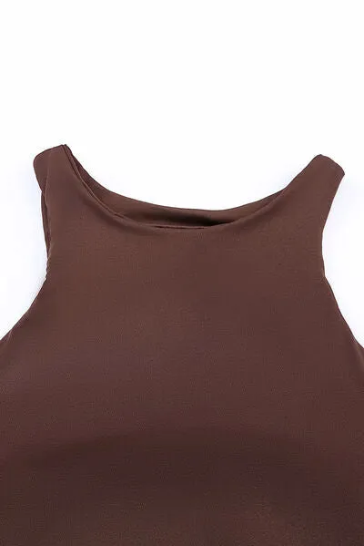 Round Neck Sleeveless Bodysuit - Best Price + Free Shipping - Limited Stock