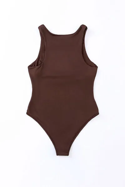 Round Neck Sleeveless Bodysuit - Best Price + Free Shipping - Limited Stock