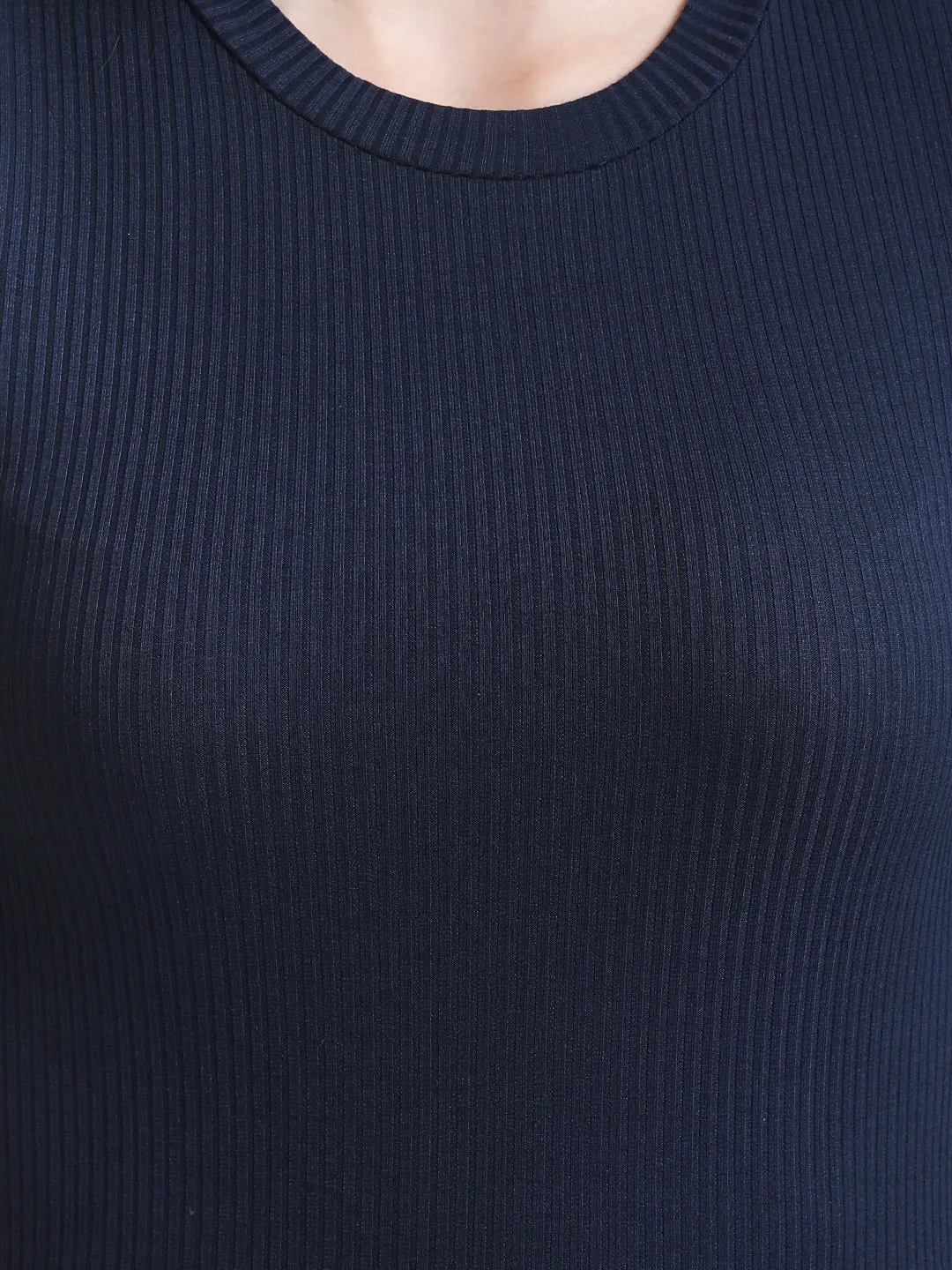 Round Neck Top With Button Detail