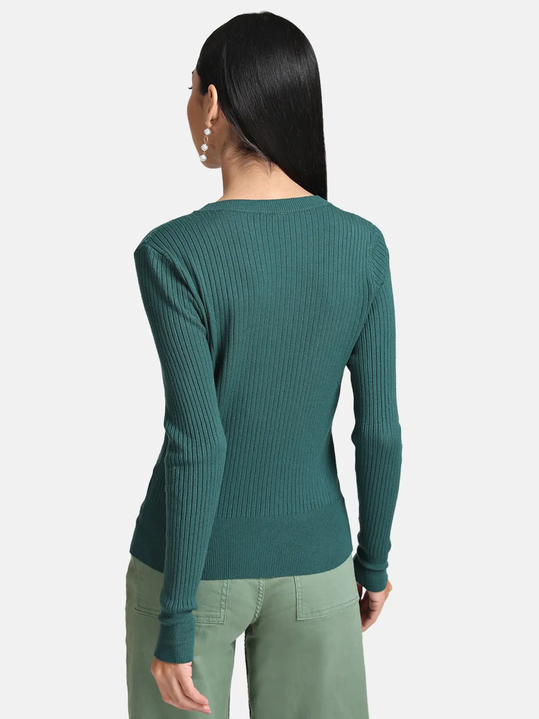 Ruched Asymmetrical Placket Pullover