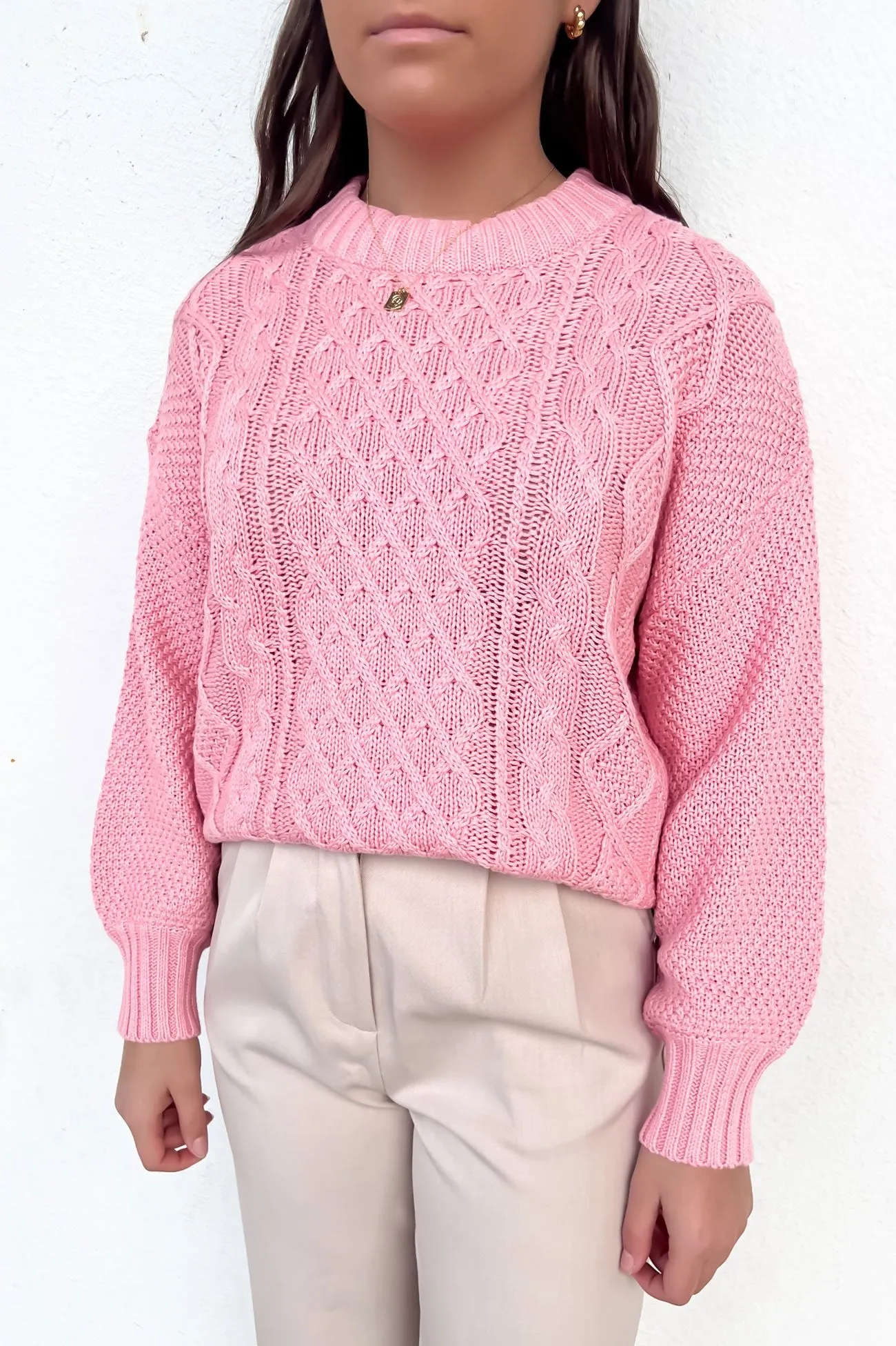 Rue Knit Sweater Pink