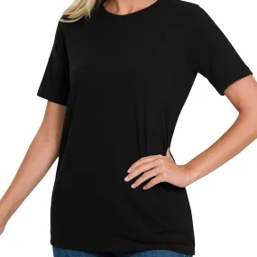 Sam Round Neck Tee Black