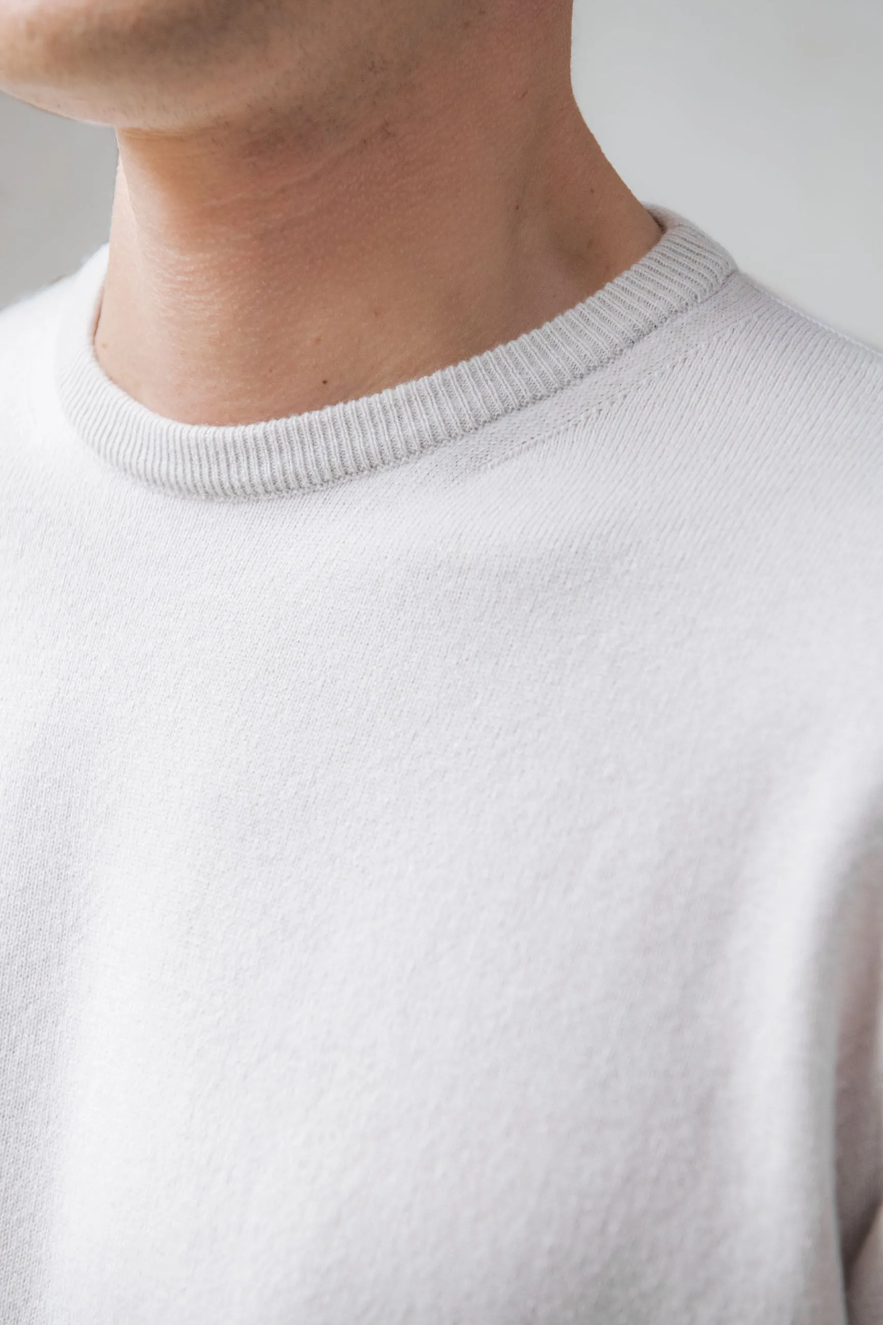 Sand cashmere round neck – Made in italy