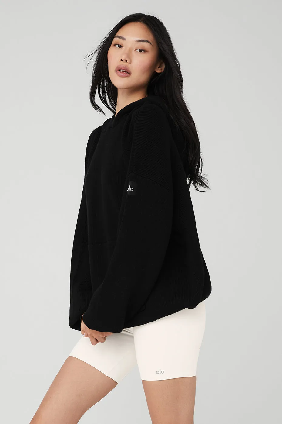 Scholar Hooded Sweater - Black