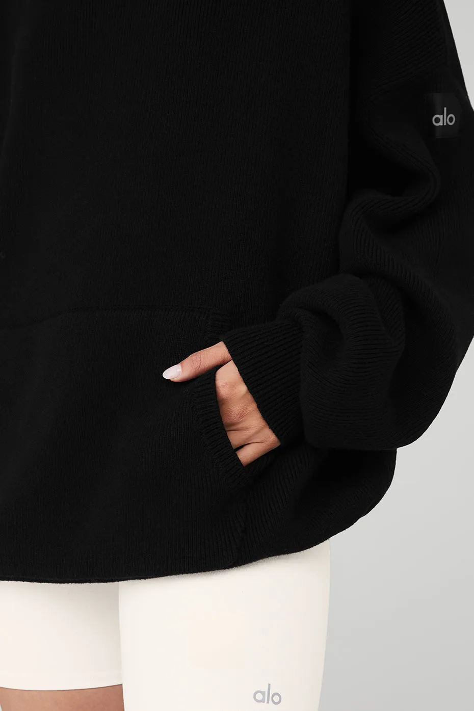 Scholar Hooded Sweater - Black