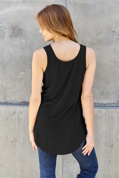 Simple Round Neck Sleeveless Top