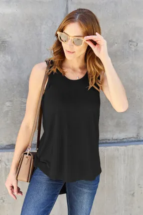 Simple Round Neck Sleeveless Top