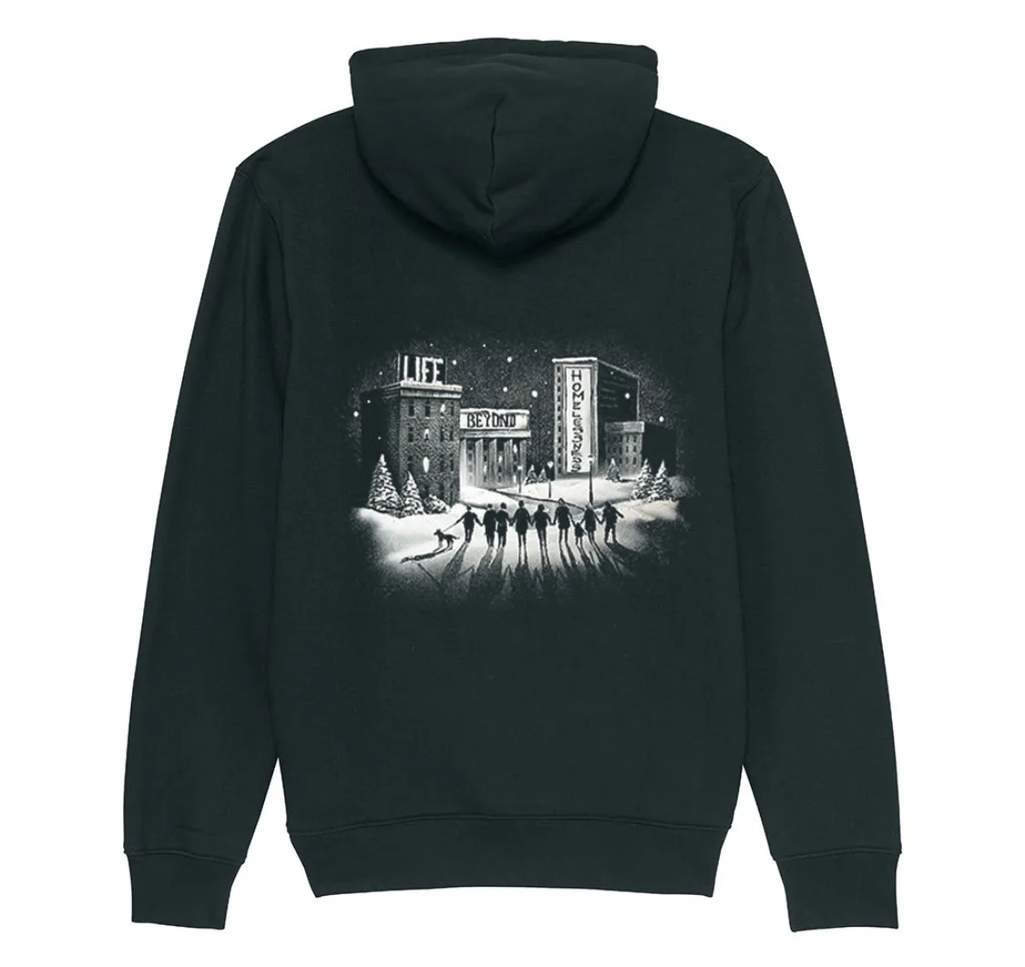 Snow Windows x Crisis Hoodie - Exclusive Life Beyond Homelessness Design