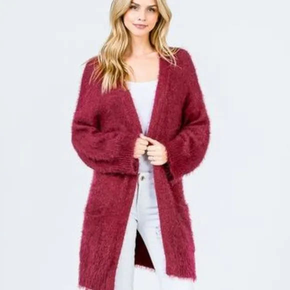 Soft Fuzzy Cardigan - CINDY