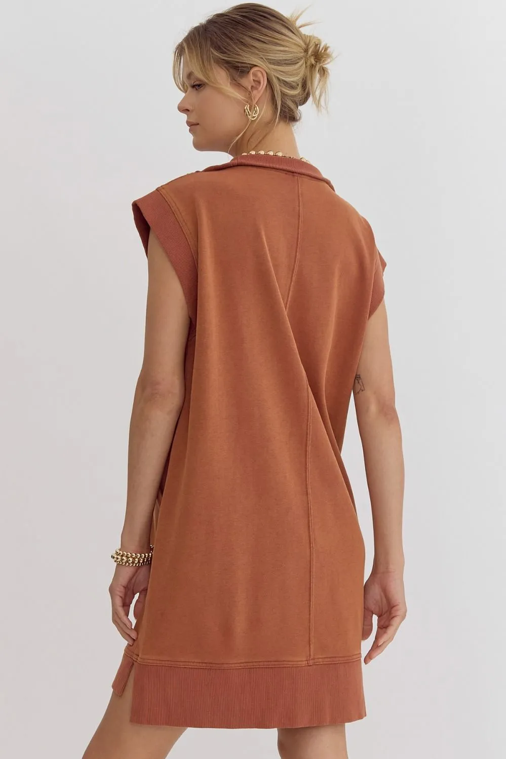 Solid Mock Neck Dress - Shop now for the latest fashion trends