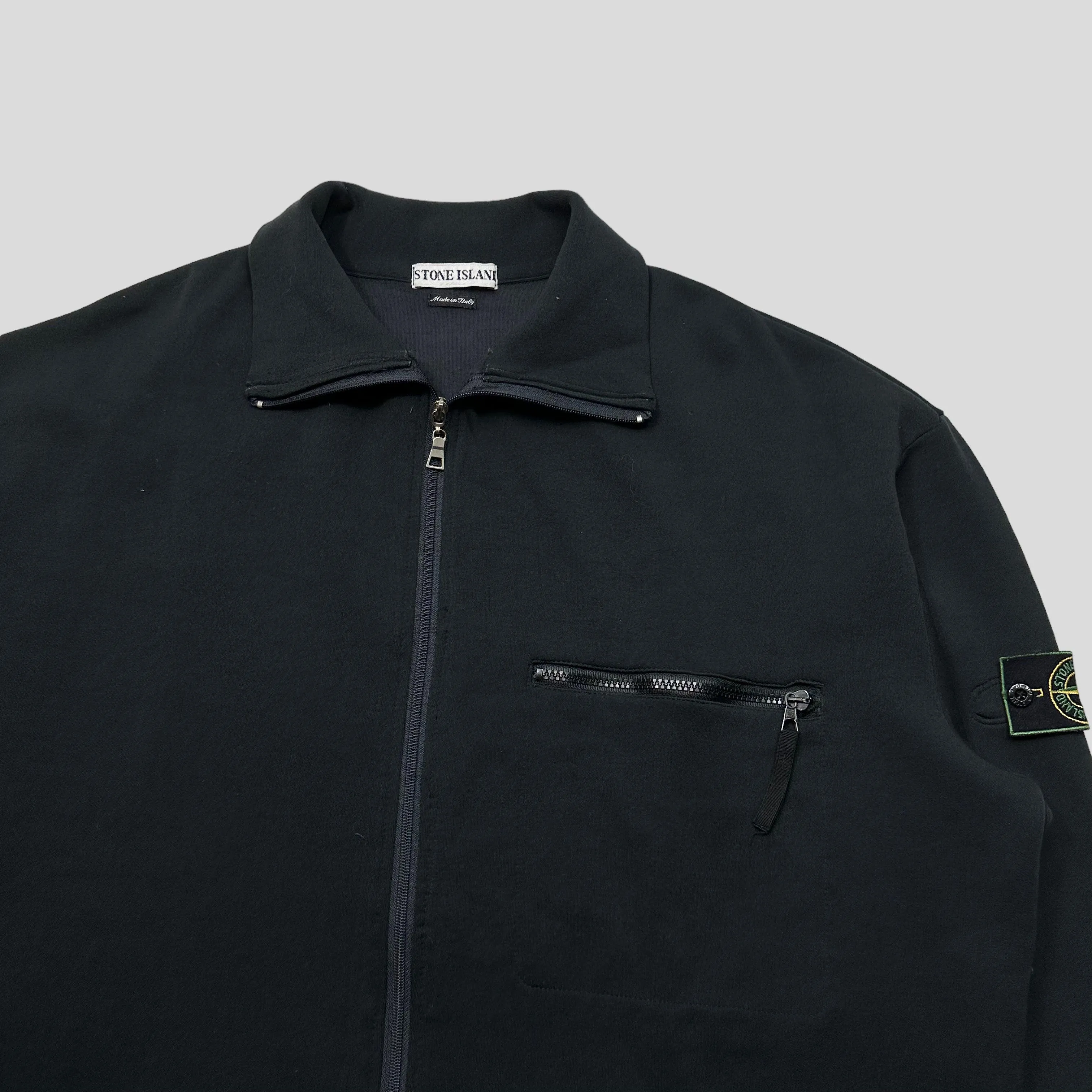 Stone Island 1997 Collared Zip-up Fleece Jacket - 2XL/3XL