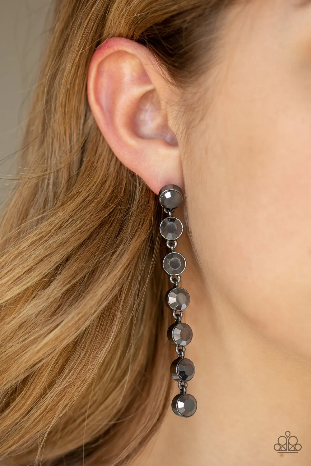 Stunning Black Post Earring