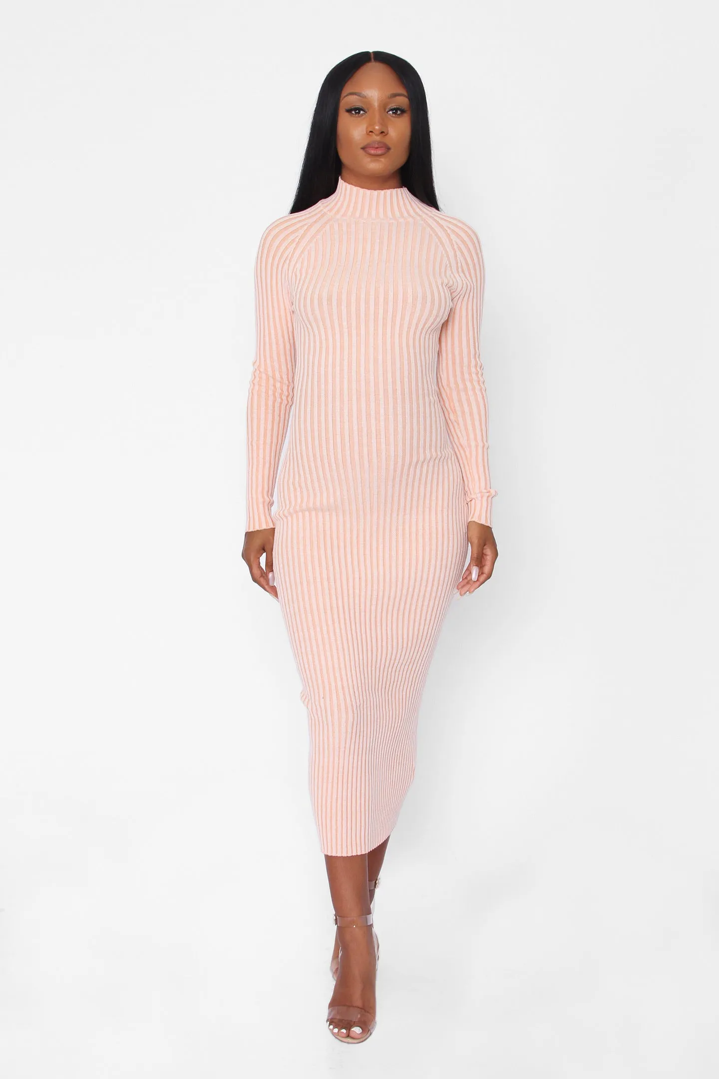 Stylish Knitted Midi Dress - Perfect for Any Occasion