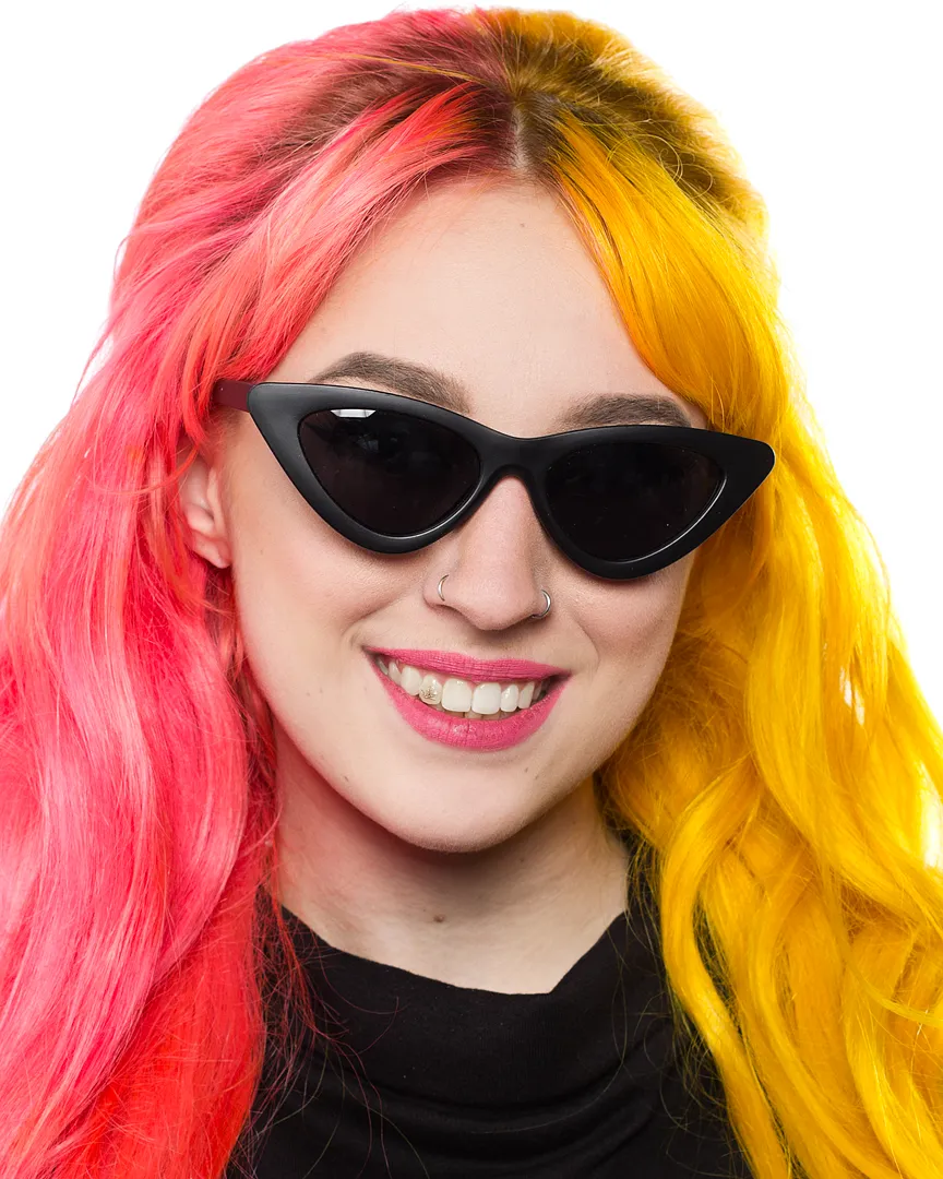 Sunglasses - Sourpuss Cat Eye - Matte Black