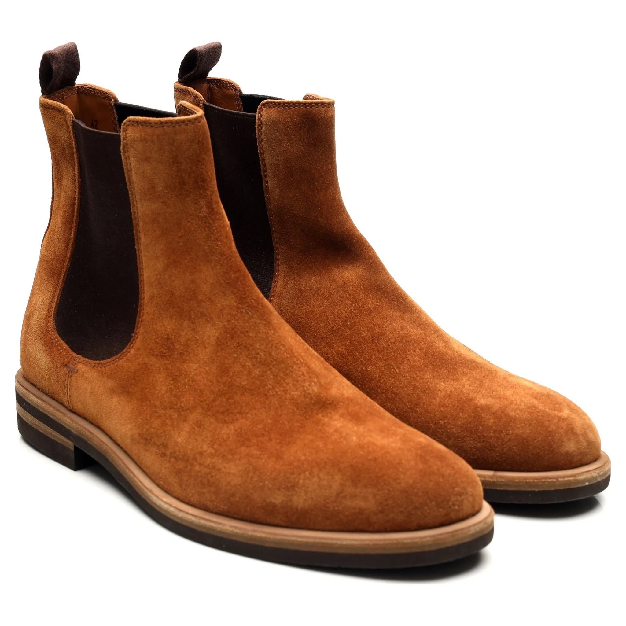 Tan Brown Suede Chelsea Boots UK 8 EU 44