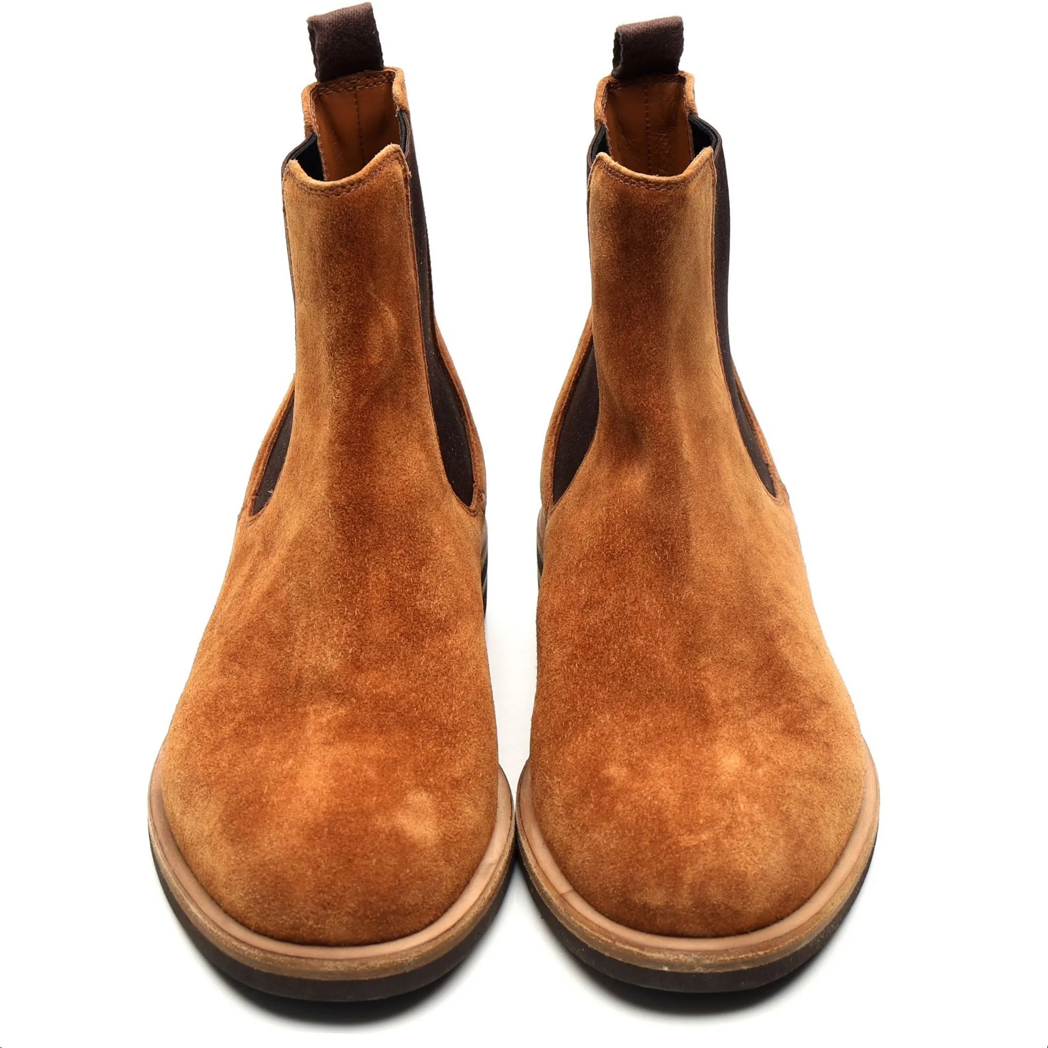 Tan Brown Suede Chelsea Boots UK 8 EU 44